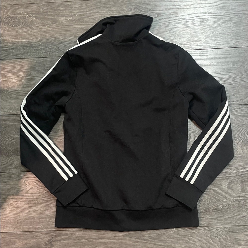 Adidas Contemporary black  hearts on inside Zip Up Track Jacket - Picture 4 of 11